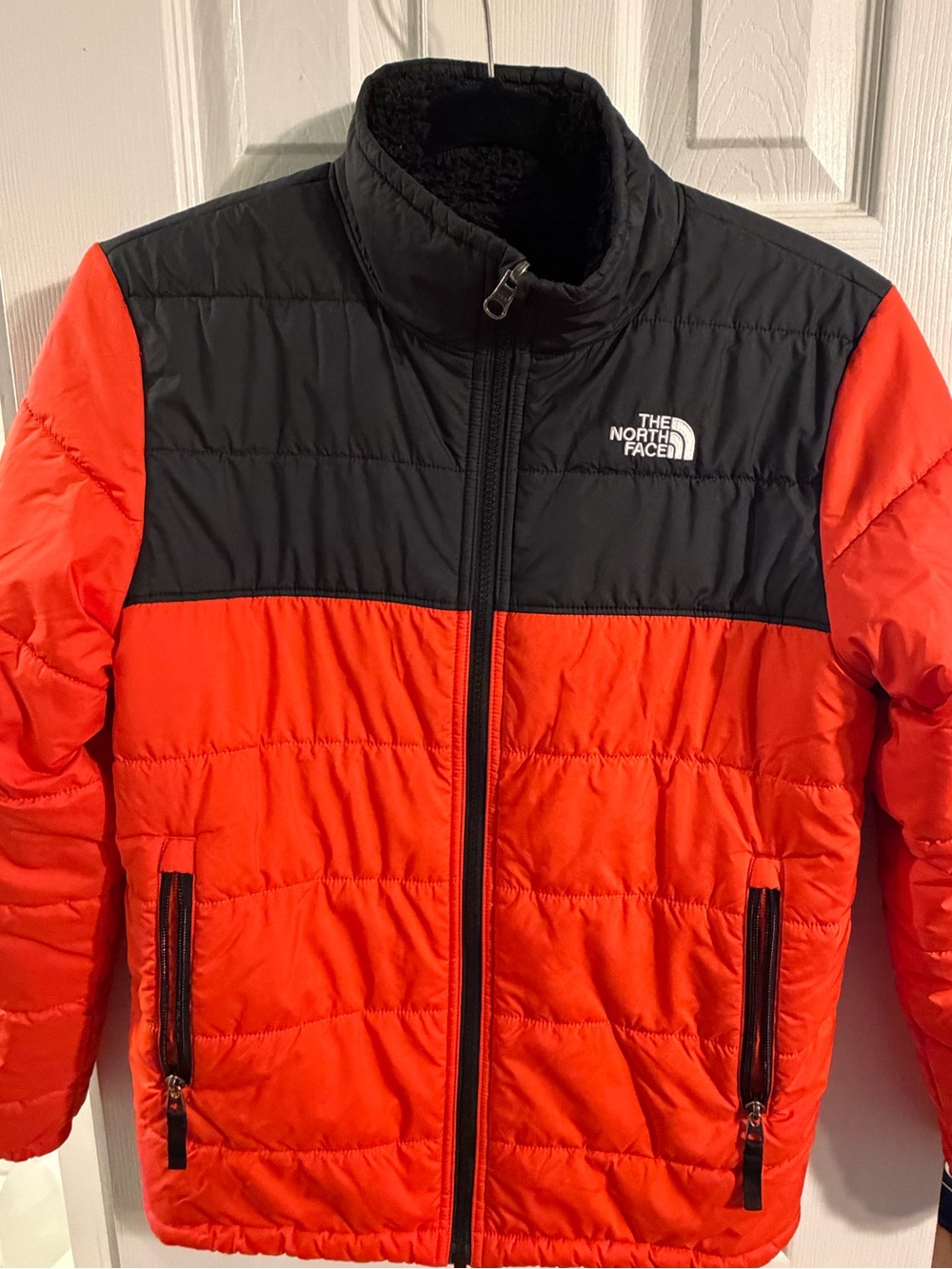 The North Face Red and Black Kids Insulated Puffer Jacket
